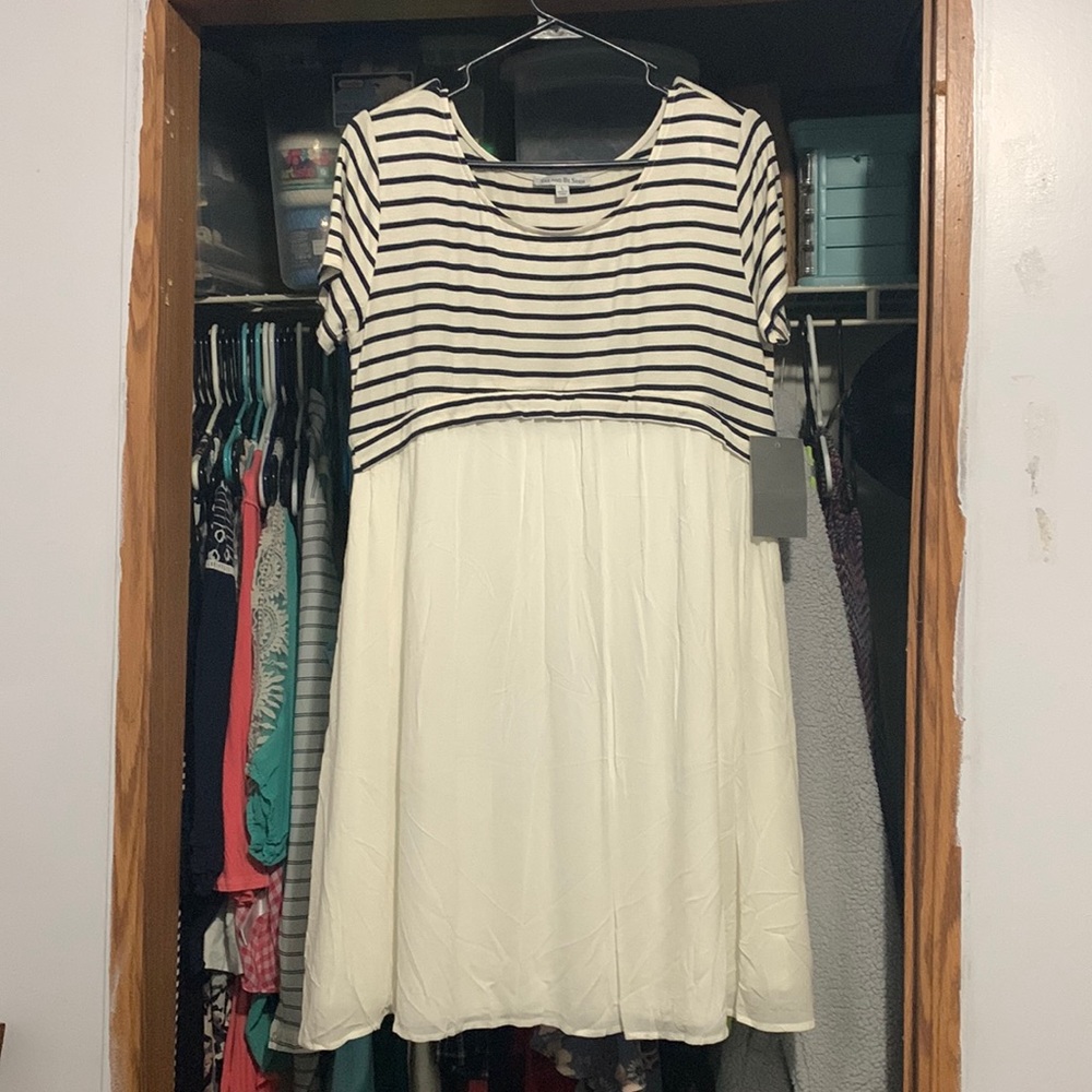 NWT Navy Blue and white Dress